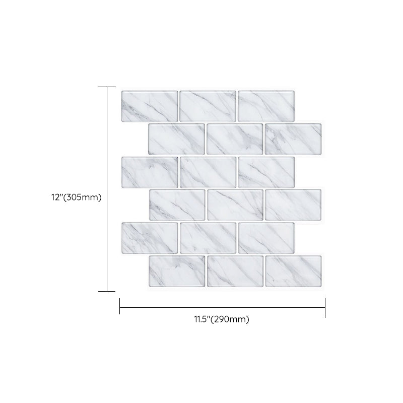 Rynx | Modern Peel & Stick Mosaic Tile PVC Herringbone Peel and Stick Wall Tile