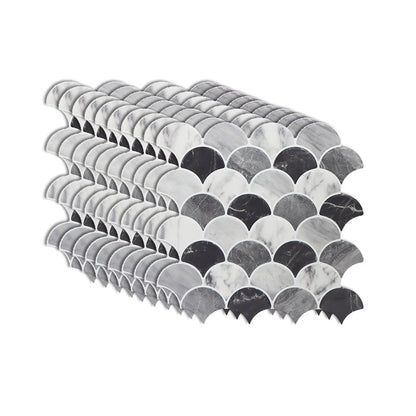 Rynx | Modern Peel and Stick Tiles PVC Fish Scales Peel and Stick Trim