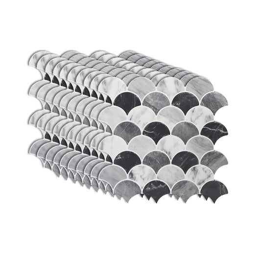 Rynx | Modern Peel and Stick Tiles PVC Fish Scales Peel and Stick Trim