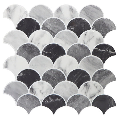 Rynx | Modern Peel and Stick Tiles PVC Fish Scales Peel and Stick Trim