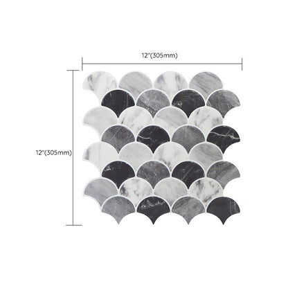Rynx | Modern Peel and Stick Tiles PVC Fish Scales Peel and Stick Trim