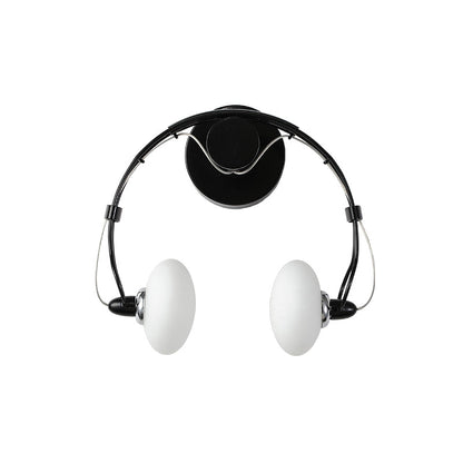 Rynx | Cartoon Headset Shape Wall Lamp Lighting Metal 2-Light Hallway LED Wall Lamp in White/Black