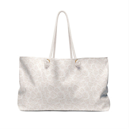 Rynx | Elegant White Roses Weekend Carry Bag - Your Luxury Travel Companion