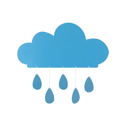 Rynx | Rain Cloud Shape Wall Lamp Cartoon Acrylic LED Nightstand Lamp Attachment in Blue/Pink
