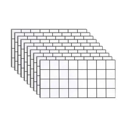 Rynx | PVC Rectangular 10 Pack 12" X 23" Peel & Stick Mosaic Tile Kitchen and Bathroom