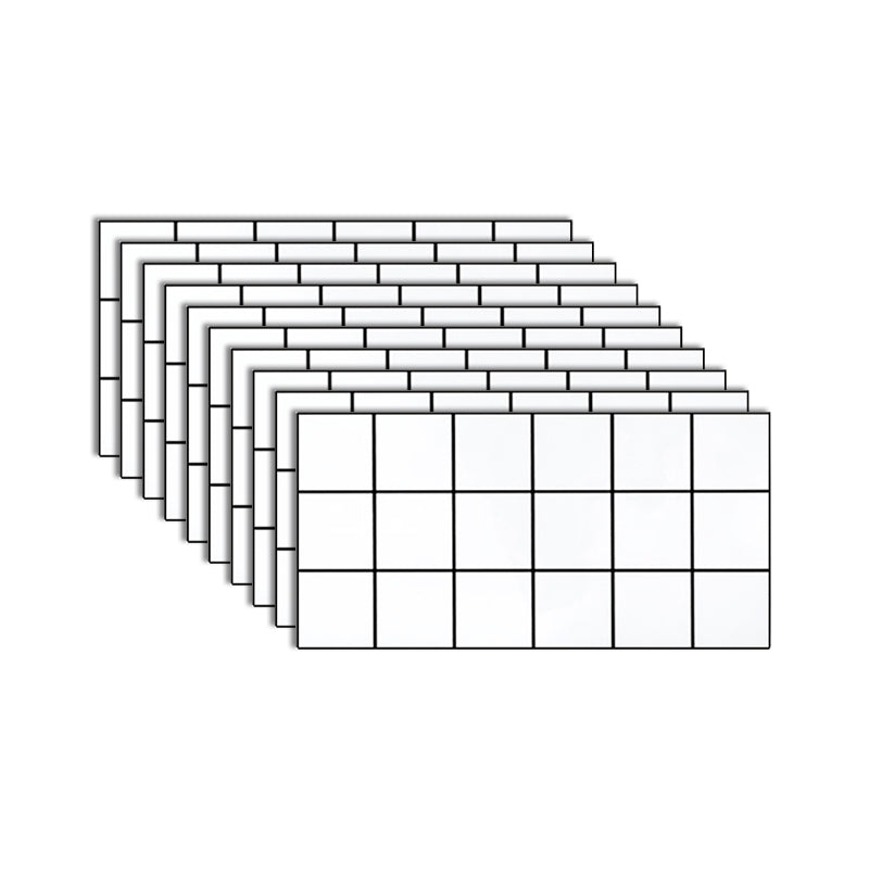 Rynx | PVC Rectangular 10 Pack 12" X 23" Peel & Stick Mosaic Tile Kitchen and Bathroom