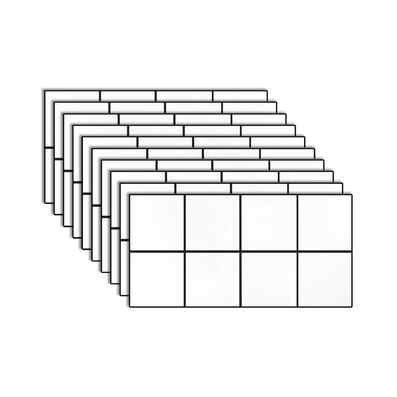 Rynx | PVC Rectangular 10 Pack 12" X 23" Peel & Stick Mosaic Tile Kitchen and Bathroom