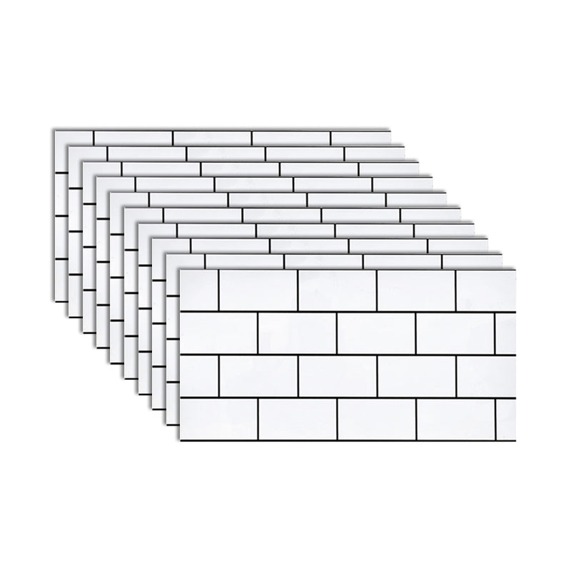Rynx | PVC Rectangular 10 Pack 12" X 23" Peel & Stick Mosaic Tile Kitchen and Bathroom