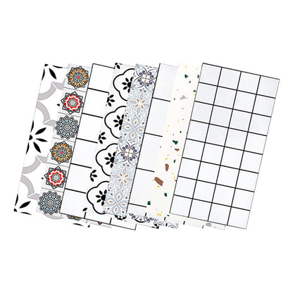 Rynx | PVC Rectangular 10 Pack 12" X 23" Peel & Stick Mosaic Tile Kitchen and Bathroom