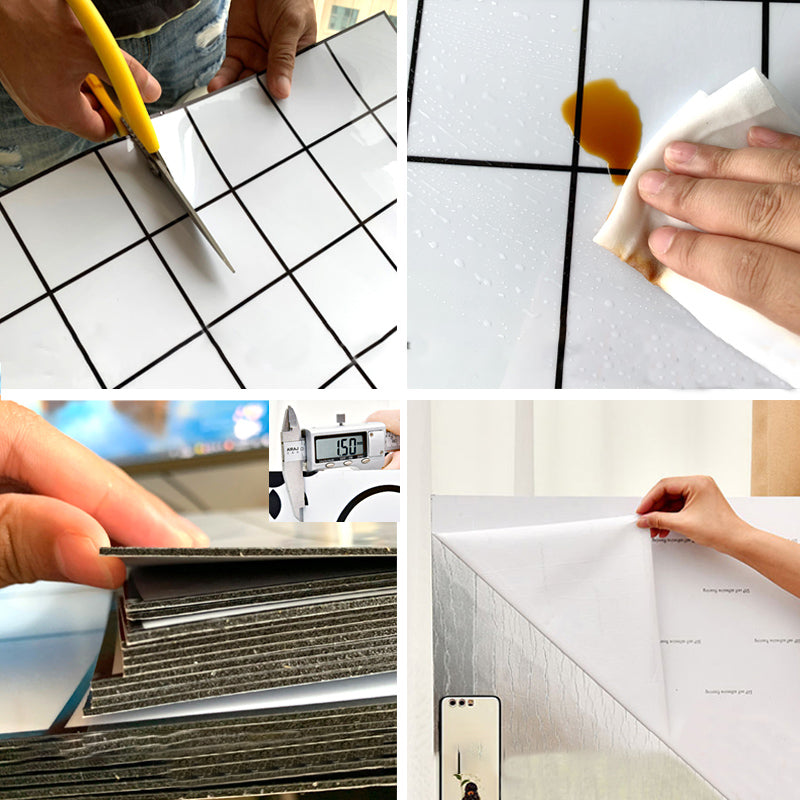 Rynx | PVC Rectangular 10 Pack 12" X 23" Peel & Stick Mosaic Tile Kitchen and Bathroom