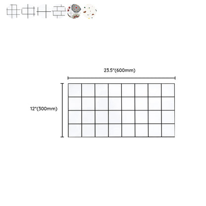 Rynx | PVC Rectangular 10 Pack 12" X 23" Peel & Stick Mosaic Tile Kitchen and Bathroom