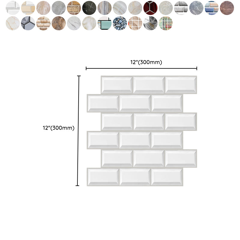 Rynx | Plastic Peel-and-Stick Tiles Indoor Subway Tiles Wallpaper with waterproof