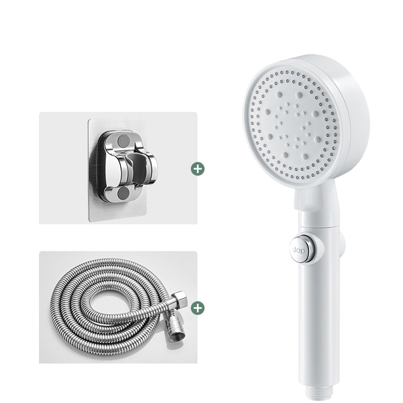 Rynx | Round Handheld Showerhead Modern Plastic Head with Self-Cleaning