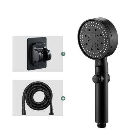 Rynx | Round Handheld Showerhead Modern Plastic Head with Self-Cleaning