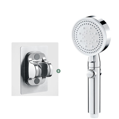 Rynx | Round Handheld Showerhead Modern Plastic Head with Self-Cleaning