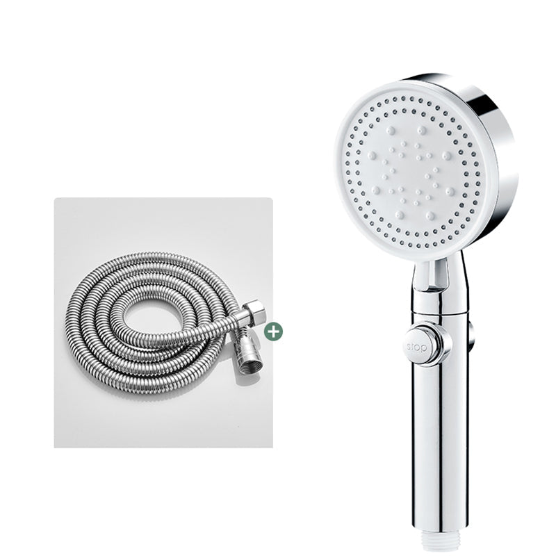 Rynx | Round Handheld Showerhead Modern Plastic Head with Self-Cleaning