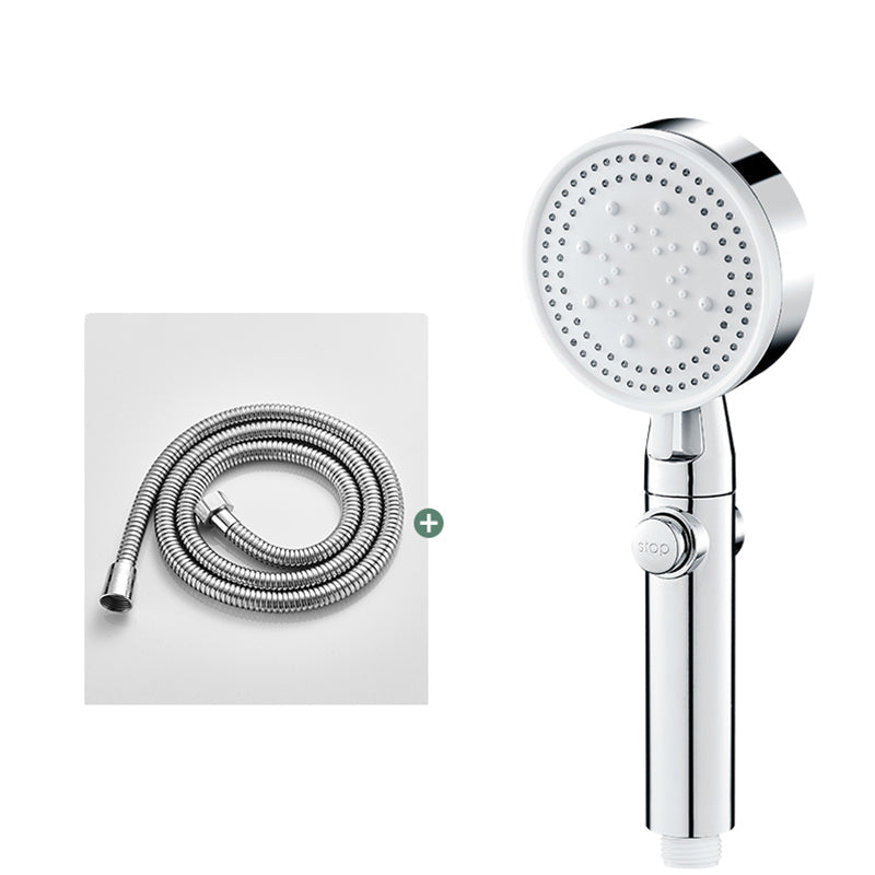 Rynx | Round Handheld Showerhead Modern Plastic Head with Self-Cleaning