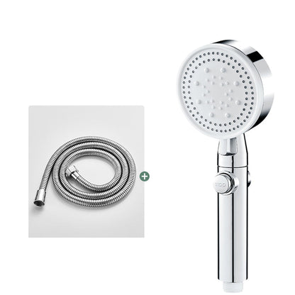 Rynx | Round Handheld Showerhead Modern Plastic Head with Self-Cleaning