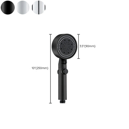 Rynx | Round Handheld Showerhead Modern Plastic Head with Self-Cleaning