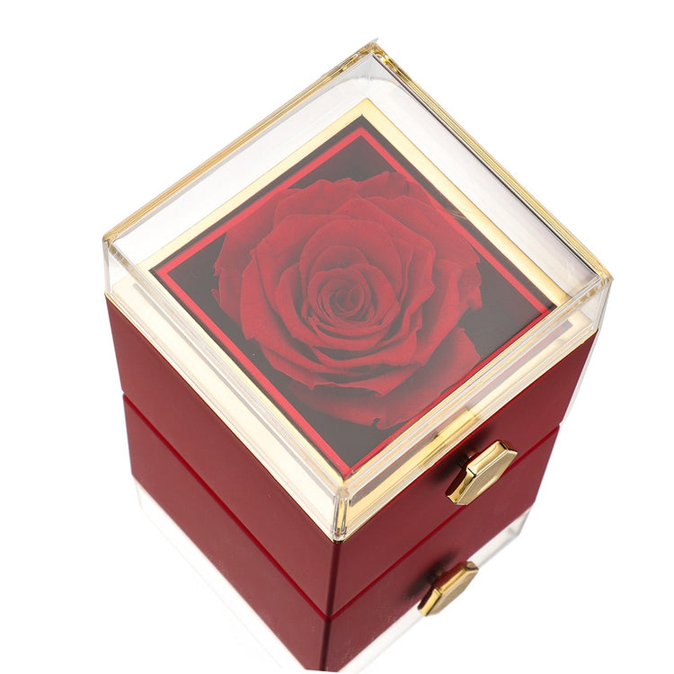 RYNX | [Ideal Gift] Eternal Rose Box - With Engraved Necklace & Artificial Rose