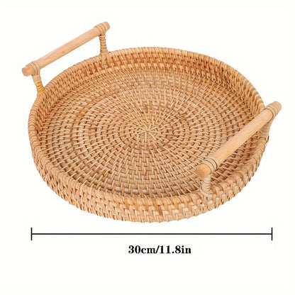 Rynx | RattanTray - Rattan Underlay Plate with Handle