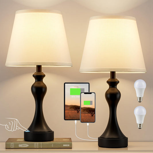 Rynx | Fanhao Touch Nightstand Lamp, Portable 4000Mah Wireless Rechargeable Mushroom Lamp For Bedroom Living Room Nightstand, 3-Color