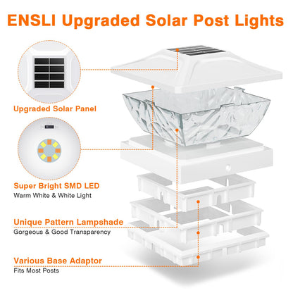 Rynx | Ensli Sol Post Hat Light 4 Pack - Waterproof, 2 Modes, Fits 4X4, 4.5X