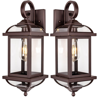 Rynx | Roravilila 18” Bronze Outdoor Wall Lamps, Waterproof Aluminum Wall Lamps, 2-Pack