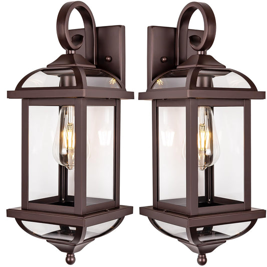 Rynx | Roravilila 18” Bronze Outdoor Wall Lamps, Waterproof Aluminum Wall Lamps, 2-Pack