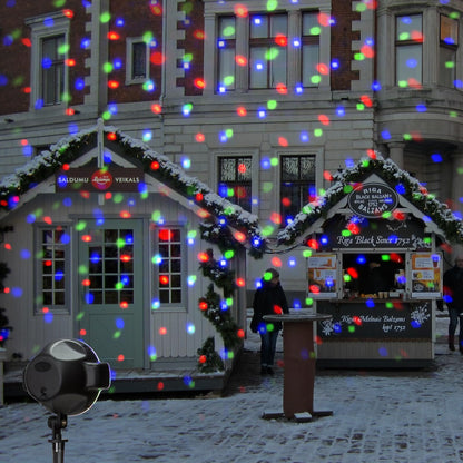 Rynx | Vanthylit Christmas Projector Light - Cooling Snowfall & Moving Points For Indoor/Outdoor Use