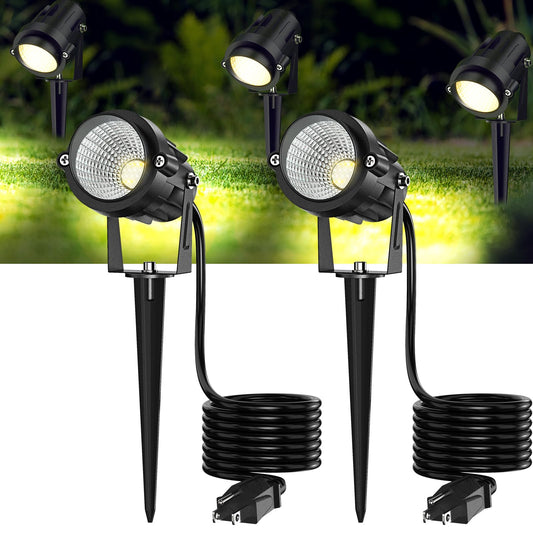 Rynx | Vacuum Cleaner 1000Lm Waterproof Led Spotlights, 3500K Warm White, 2 Pack For Garden & Farm