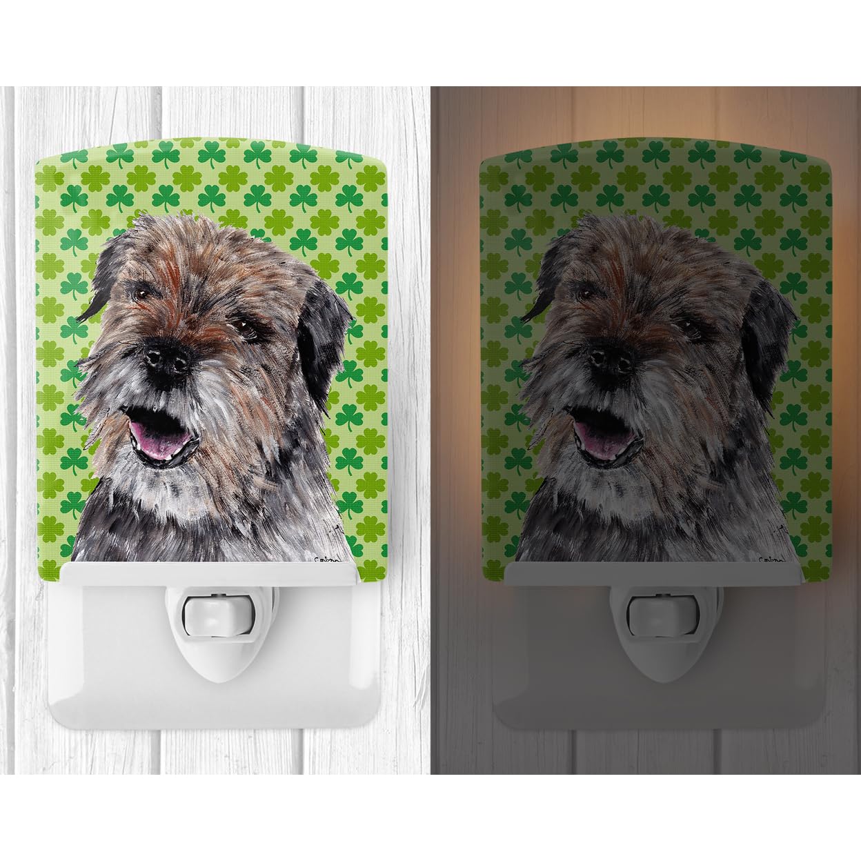Rynx | Caroline'S Treasures St. Patrick'S Day Ceramic Night Light, 6X4X3", Multicolored, UL-Approved