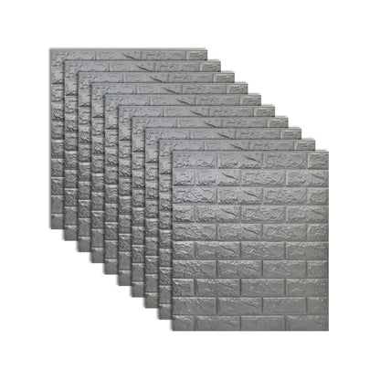 Rynx | Industrial 3D Brick Wall Plank Bathroom Living Room Wall Panel Set of 10