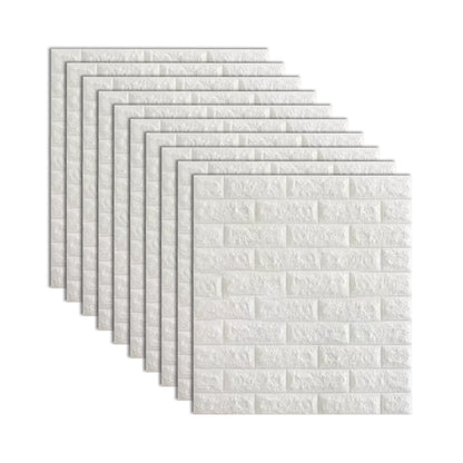 Rynx | Industrial 3D Brick Wall Plank Bathroom Living Room Wall Panel Set of 10