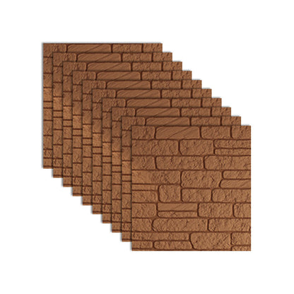 Rynx | Industrial 3D Brick Wall Plank Bathroom Living Room Wall Panel Set of 10