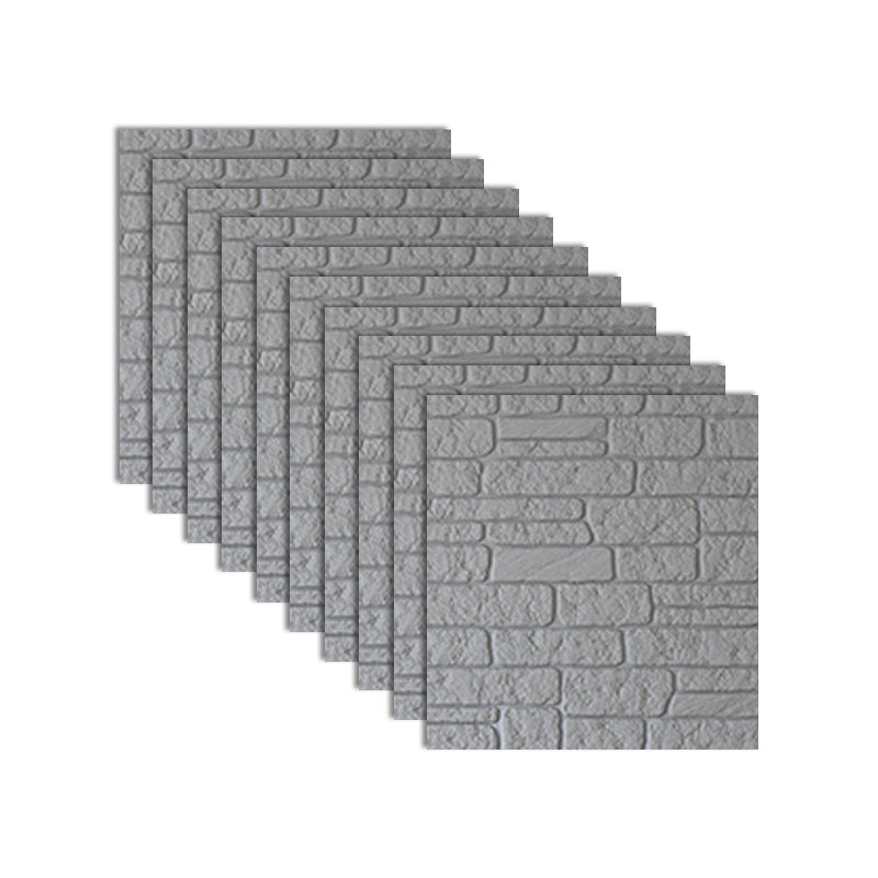 Rynx | Industrial 3D Brick Wall Plank Bathroom Living Room Wall Panel Set of 10