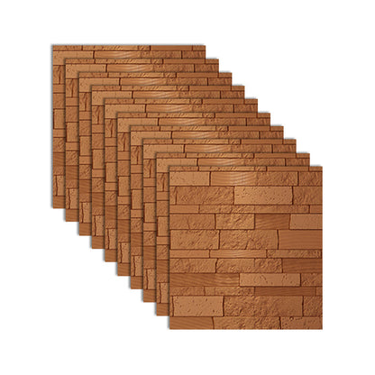 Rynx | Industrial 3D Brick Wall Plank Bathroom Living Room Wall Panel Set of 10