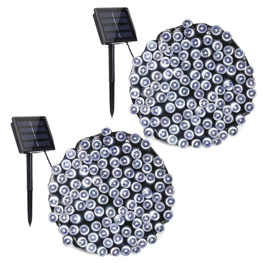 Rynx | Toodour Solar Christmas Lights, 2 Packs Total 144Ft 400 Led 8 Modes Solar String Lights, Waterproof Solar Outdoor Christmas Lights For Garden, Terrace, Fence, Balcony, Christmas Tree Decor - White