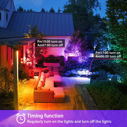 Rynx | Hekee 50W Rgb Led Flood Light, 5000 Lumen, Ip66 Waterproof, 2 Pack, Diy Strobe