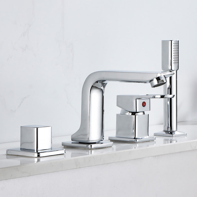 Rynx | Wall Mounted Faucet Brass Lever Handle Bathroom Faucet Hand Shower