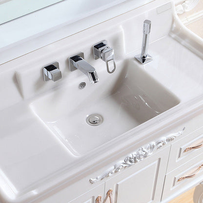 Rynx | Wall Mounted Faucet Brass Lever Handle Bathroom Faucet Hand Shower