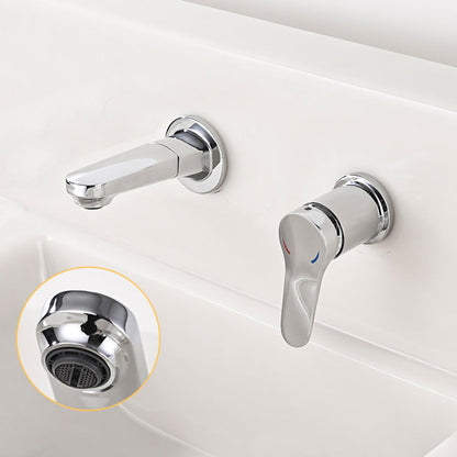 Rynx | Wall Mounted Faucet Brass Lever Handle Bathroom Faucet Hand Shower