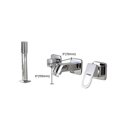 Rynx | Wall Mounted Faucet Brass Lever Handle Bathroom Faucet Hand Shower