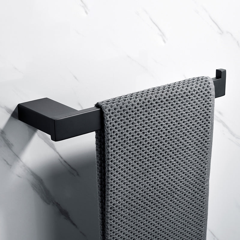 Rynx | 5-piece Modernism Bathroom Accessory Set in Matte Black Stainless Steel