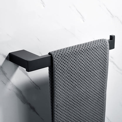 Rynx | 5-piece Modernism Bathroom Accessory Set in Matte Black Stainless Steel
