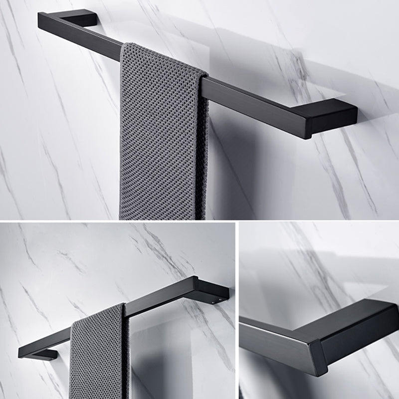 Rynx | 5-piece Modernism Bathroom Accessory Set in Matte Black Stainless Steel