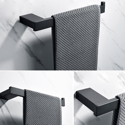 Rynx | 5-piece Modernism Bathroom Accessory Set in Matte Black Stainless Steel