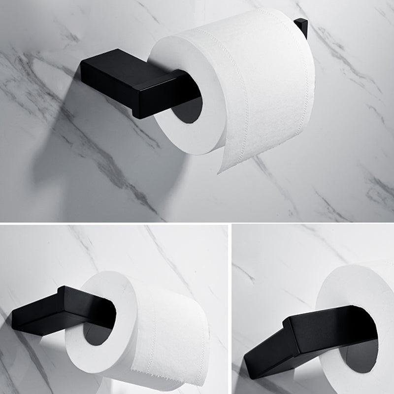 Rynx | 5-piece Modernism Bathroom Accessory Set in Matte Black Stainless Steel