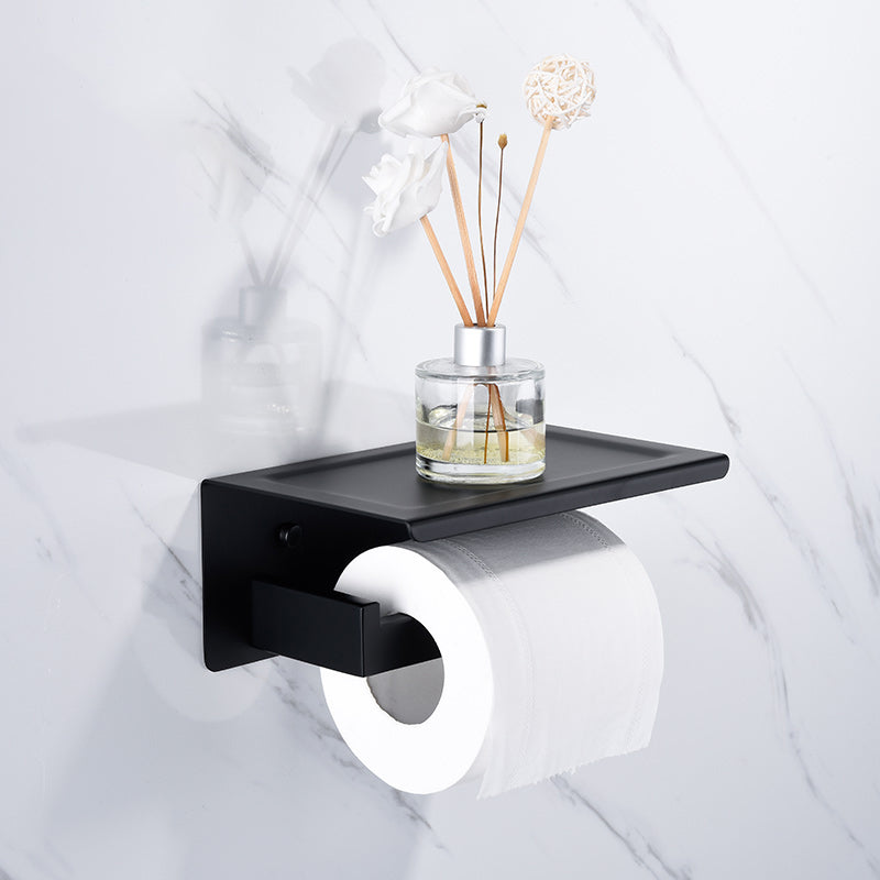 Rynx | 5-piece Modernism Bathroom Accessory Set in Matte Black Stainless Steel