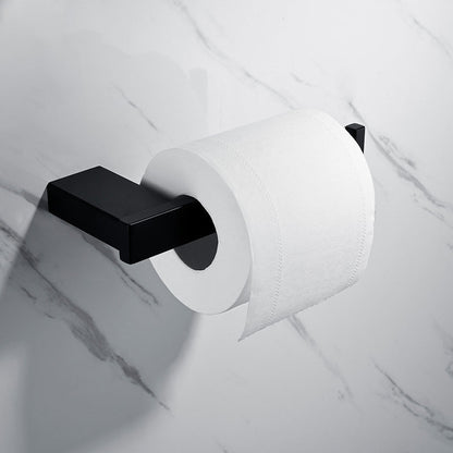 Rynx | 5-piece Modernism Bathroom Accessory Set in Matte Black Stainless Steel